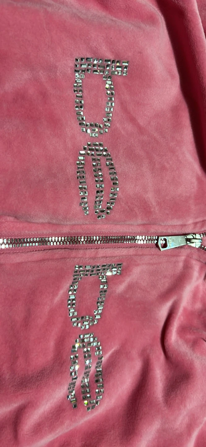 Bebe Pink Velour Rhinestone Hoodie XL - photo 4