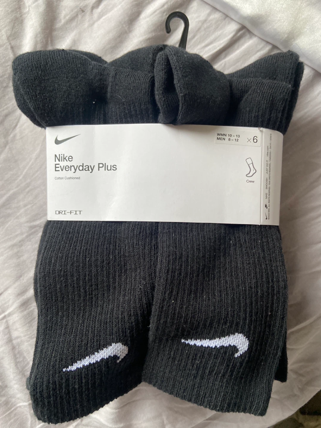 Nike Everyday Plus Cushioned Crew Socks - Black L/G