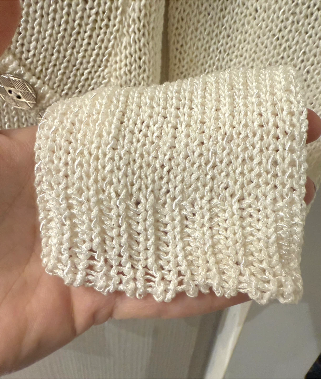 Cute Dressy White Knit Sweater - photo 4