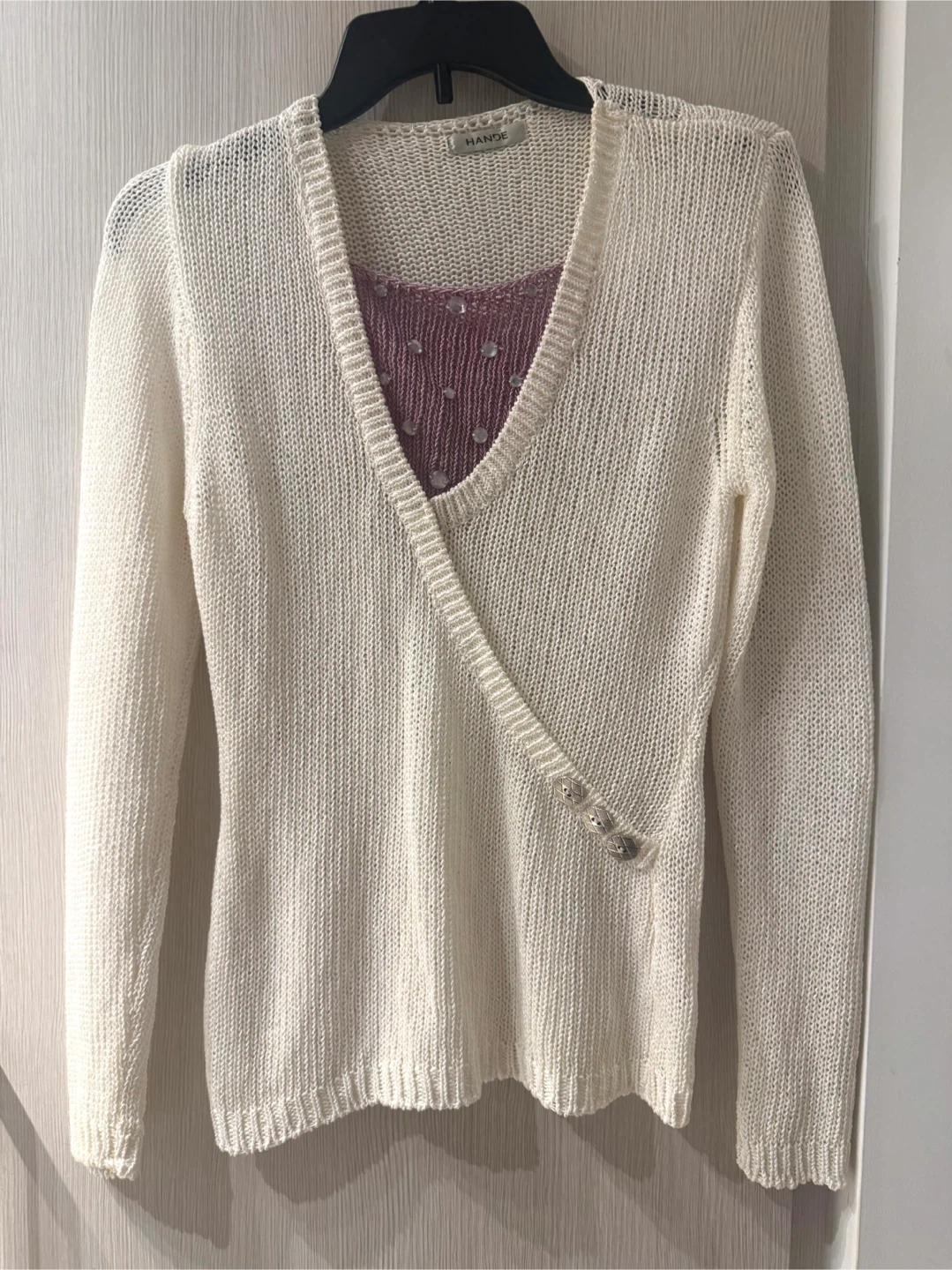 Cute Dressy White Knit Sweater