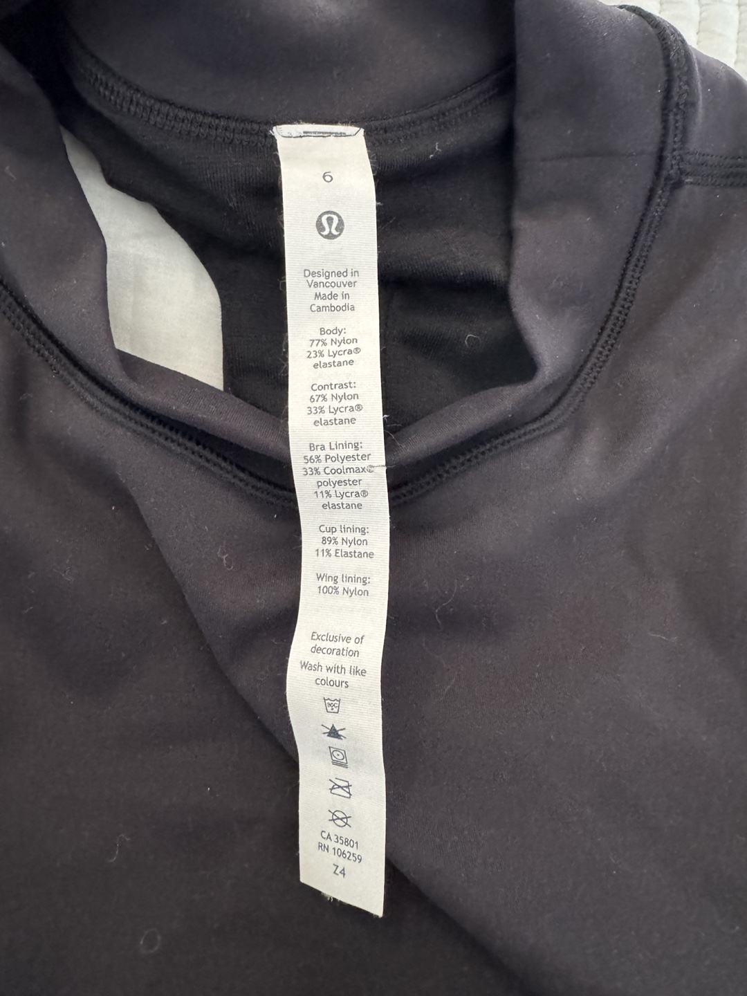 Lululemon Black Workout Top - Size 6 - photo 4