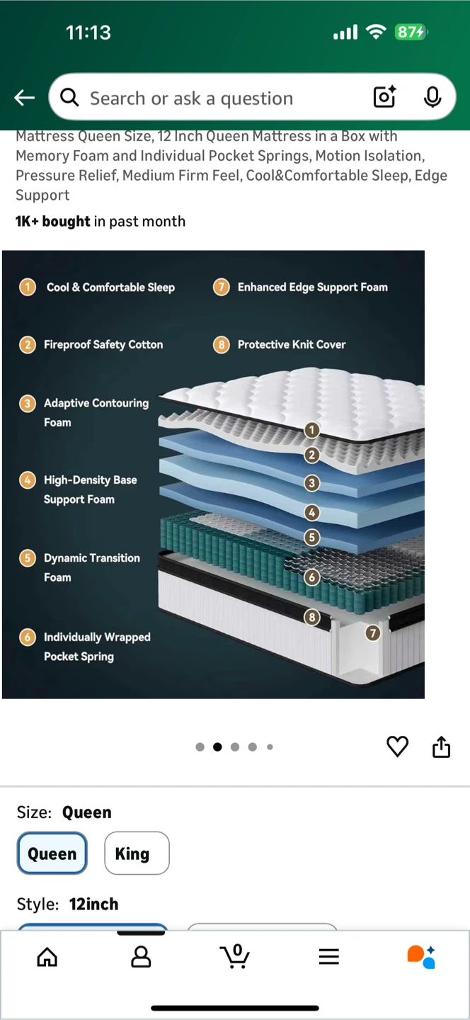 Queen Size 12-Inch Memory Foam Mattress - photo 4