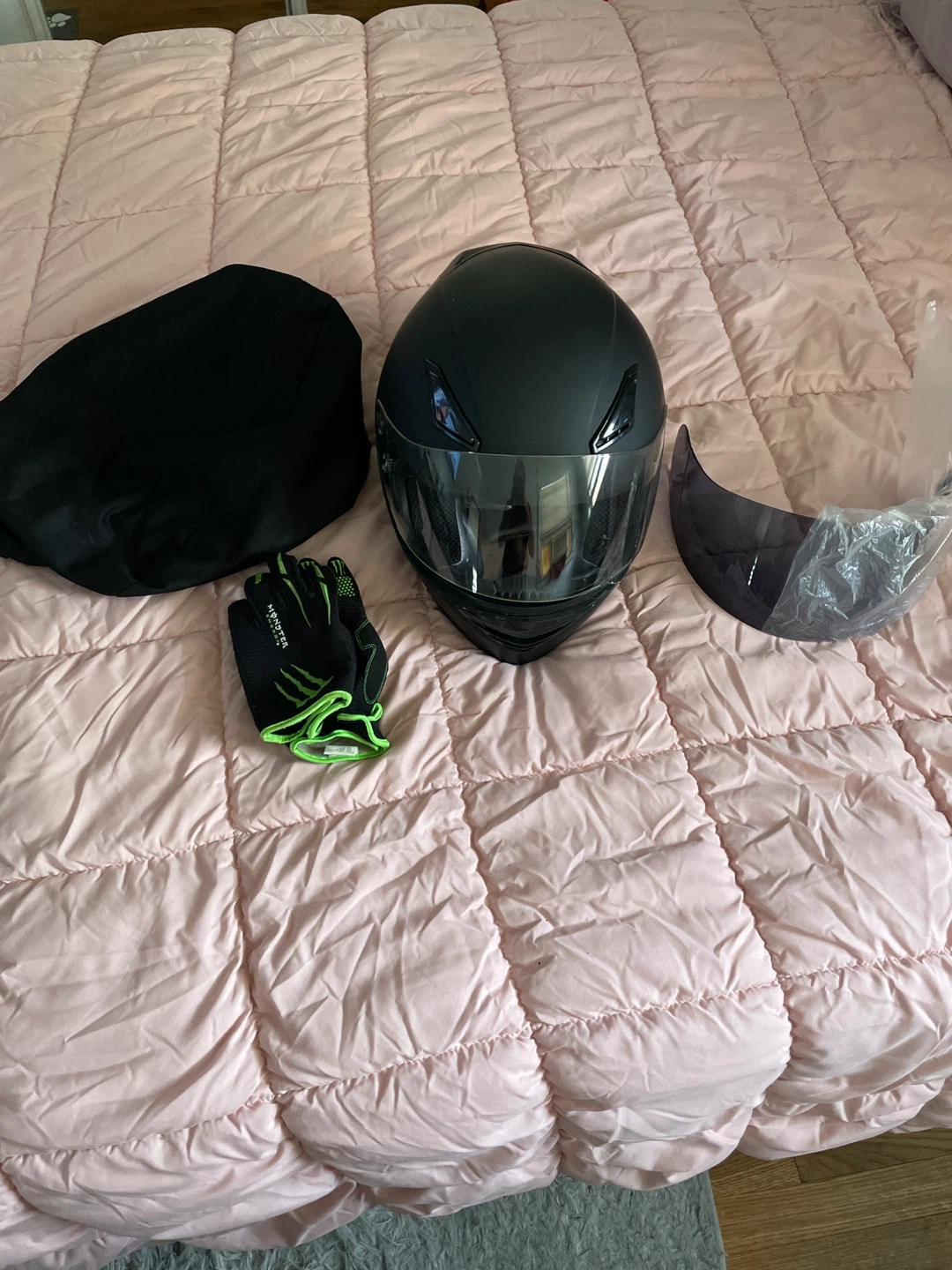 Duke Black Motorcycle Helmet Size M