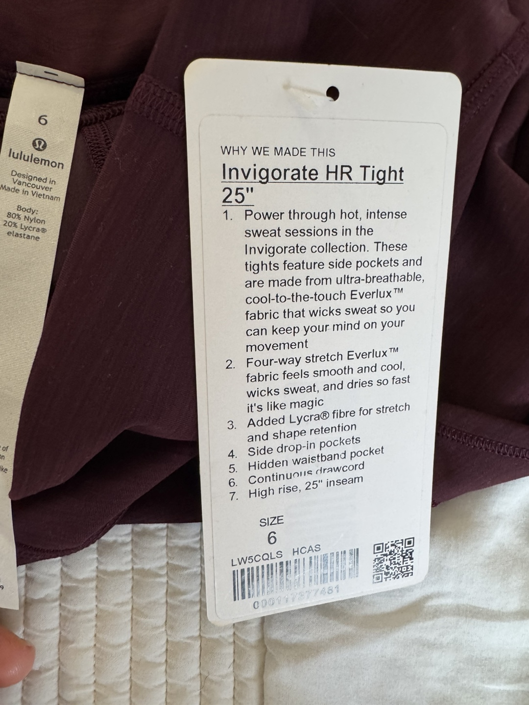 Lululemon Invigorate HR Tight 25" - Size 6 - photo 5