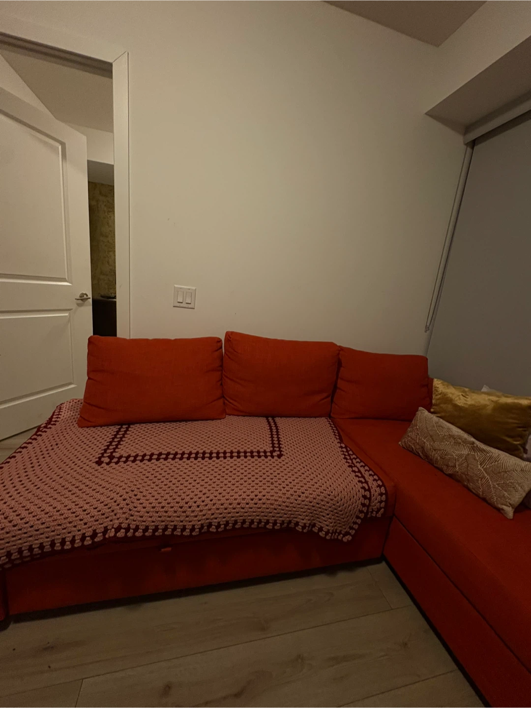 IKEA Orange Sectional Sofa - Like New! - photo 3