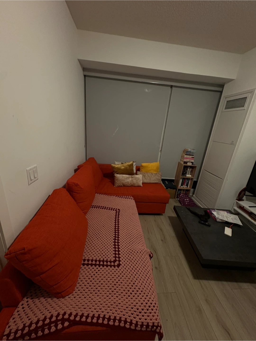 IKEA Orange Sectional Sofa - Like New!