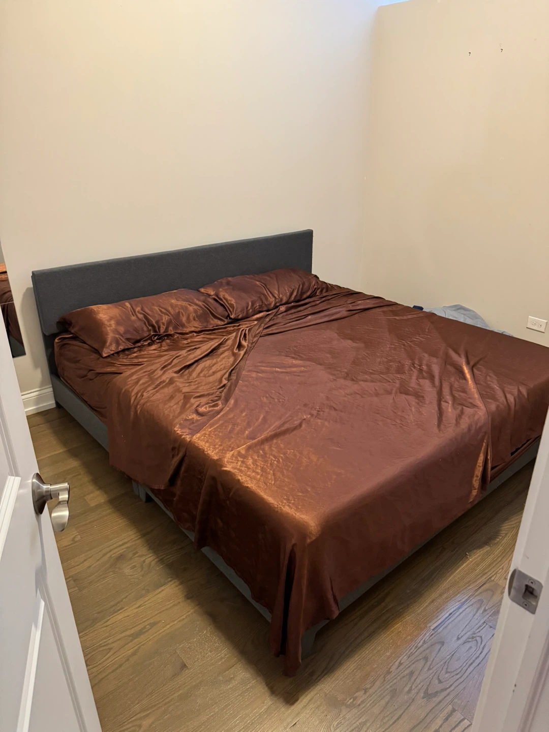 Selling the king sized bed frame + memory foam mattress