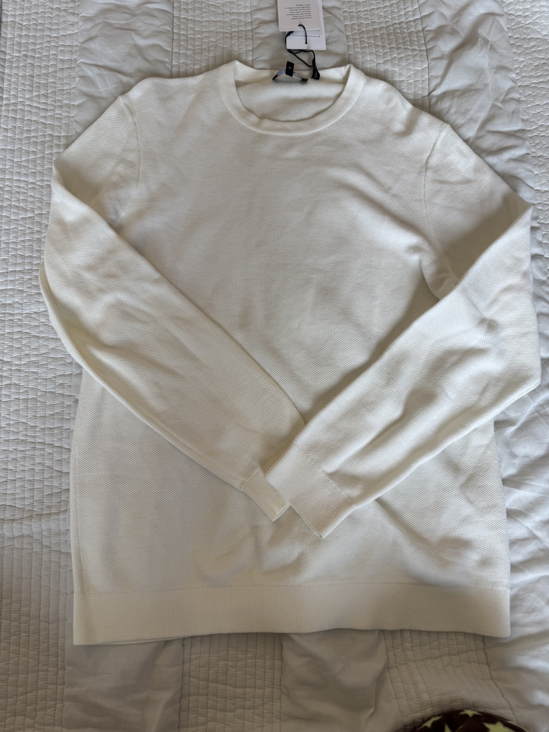 Theory White Knit Crewneck - Size M - New with Tags! - photo 2