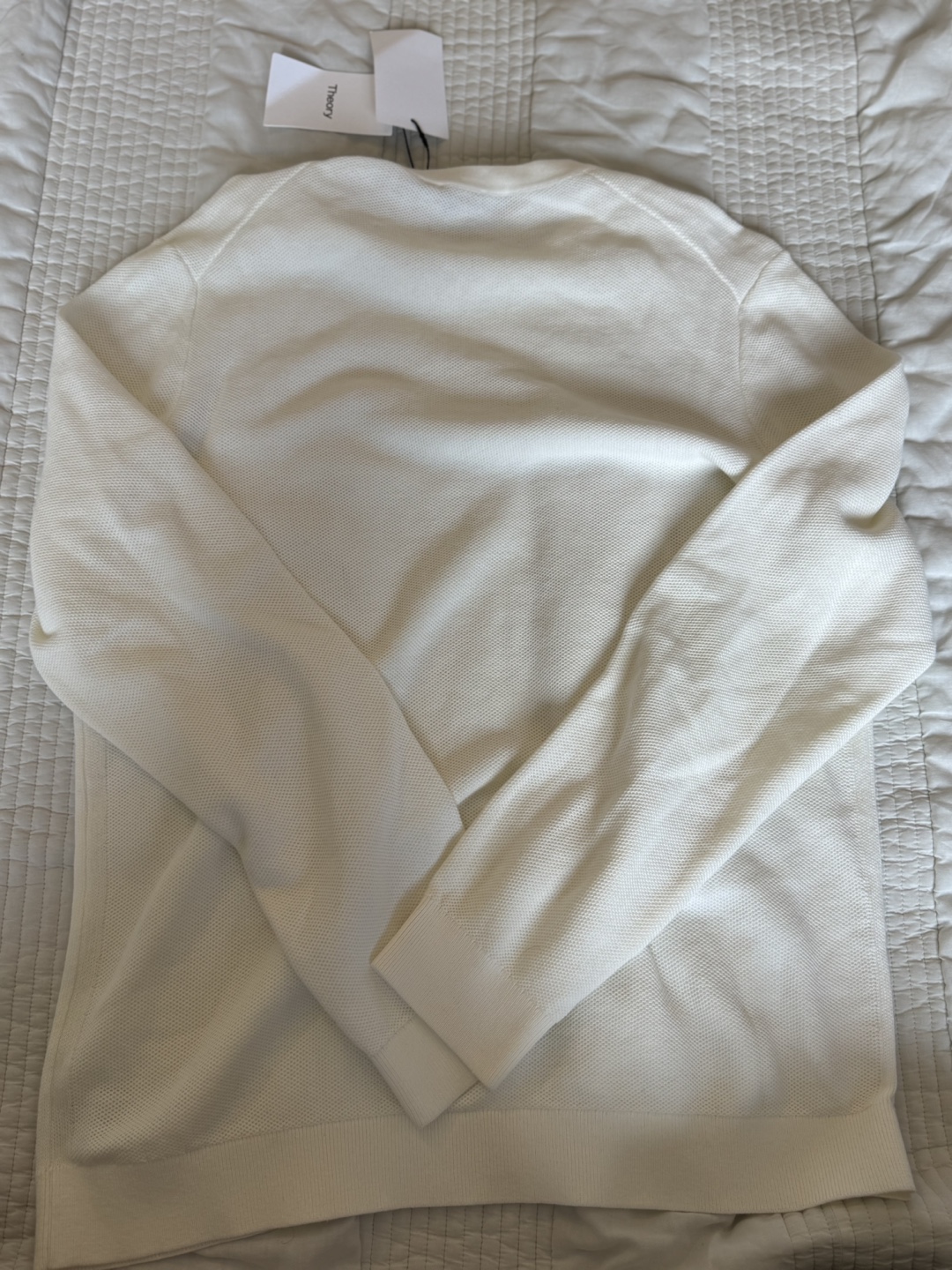 Theory White Knit Crewneck - Size M - New with Tags! - photo 5