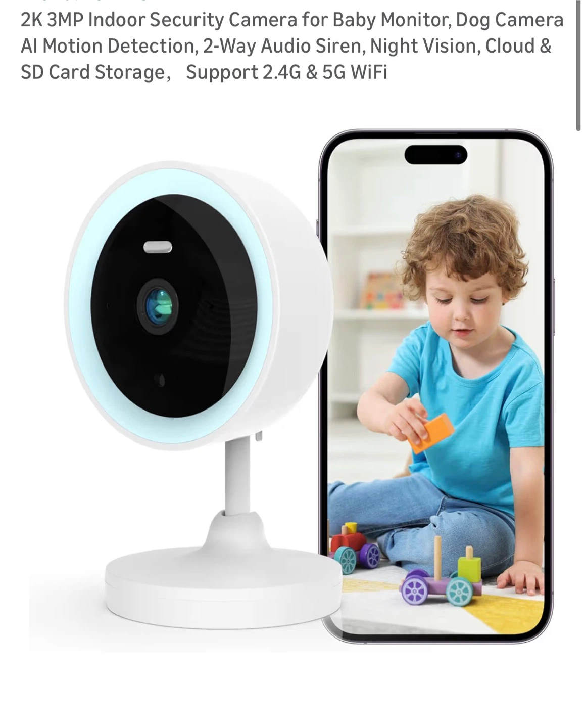 Brand New C3 Indoor Security Camera - 2K 3MP