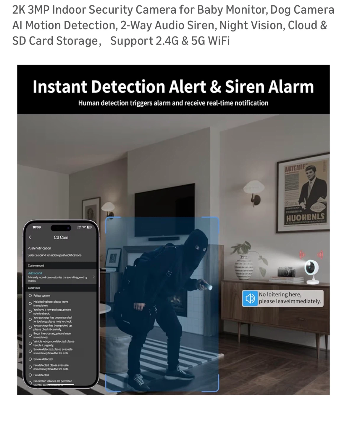 Brand New C3 Indoor Security Camera - 2K 3MP - photo 5