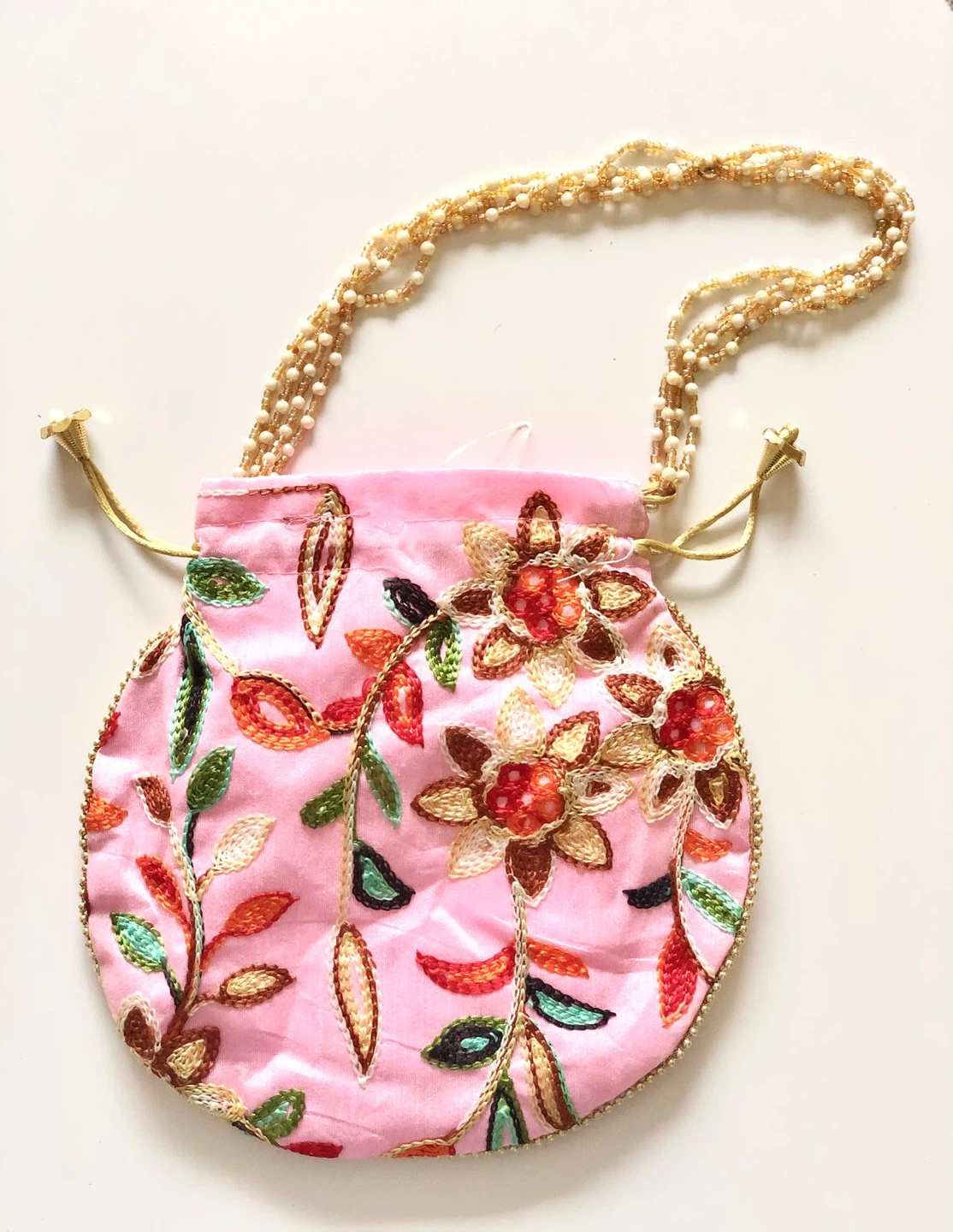 Embroidered Floral Drawstring Pouches/potlies - photo 2