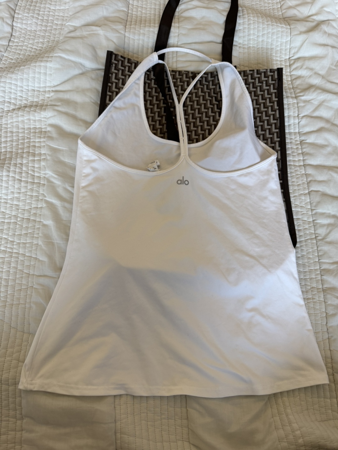 ALO Yoga White Tank Top - Size M - photo 2