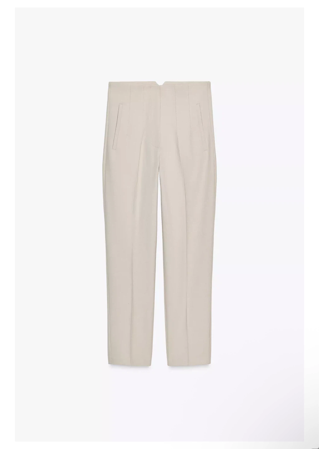 Zara Cream High Waist Pants - Size Large