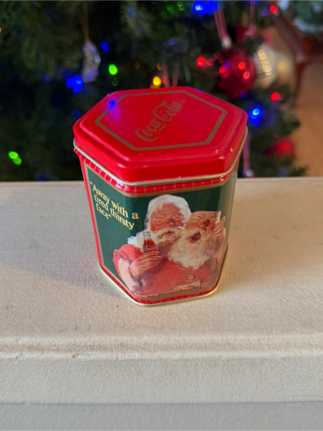 Coca-Cola 1933 Santa Tin Candle Holder