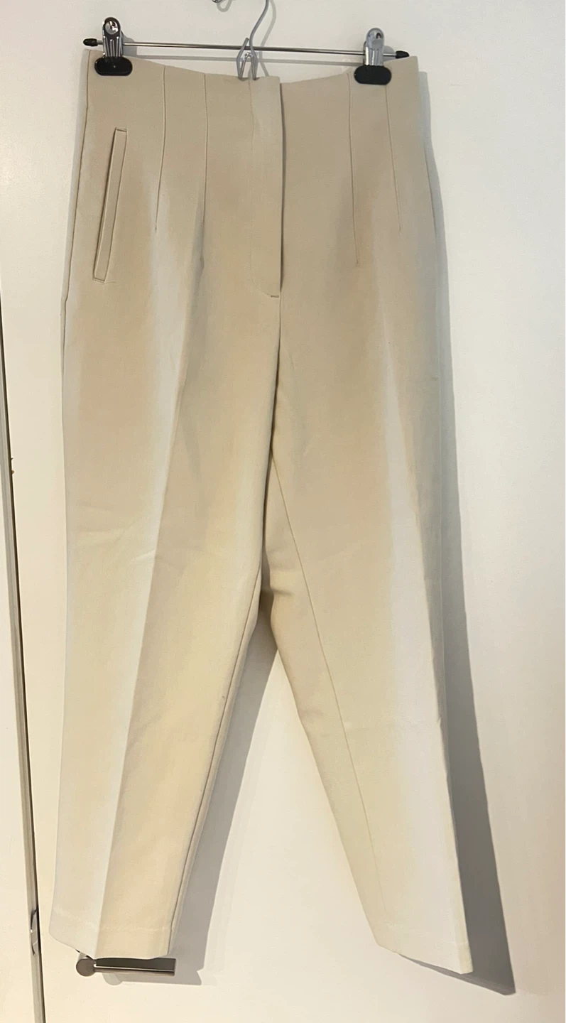 Zara Cream High Waist Pants - Size Large - photo 2