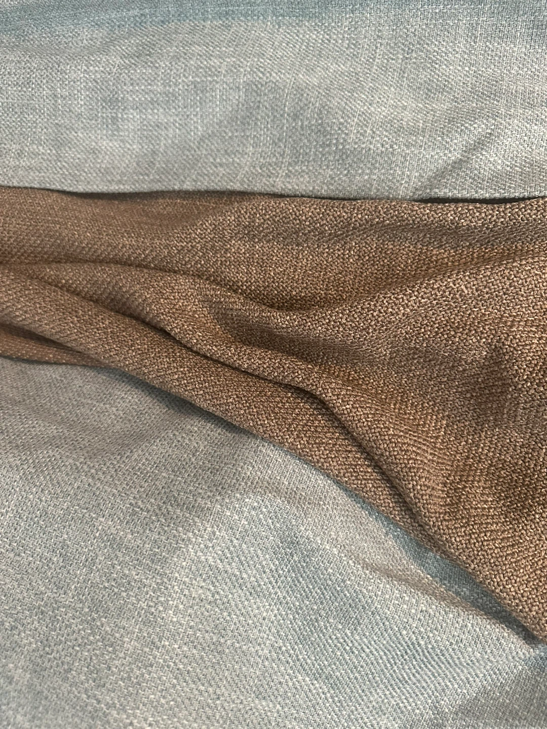 Curtains - Light Blue & Brown - photo 3