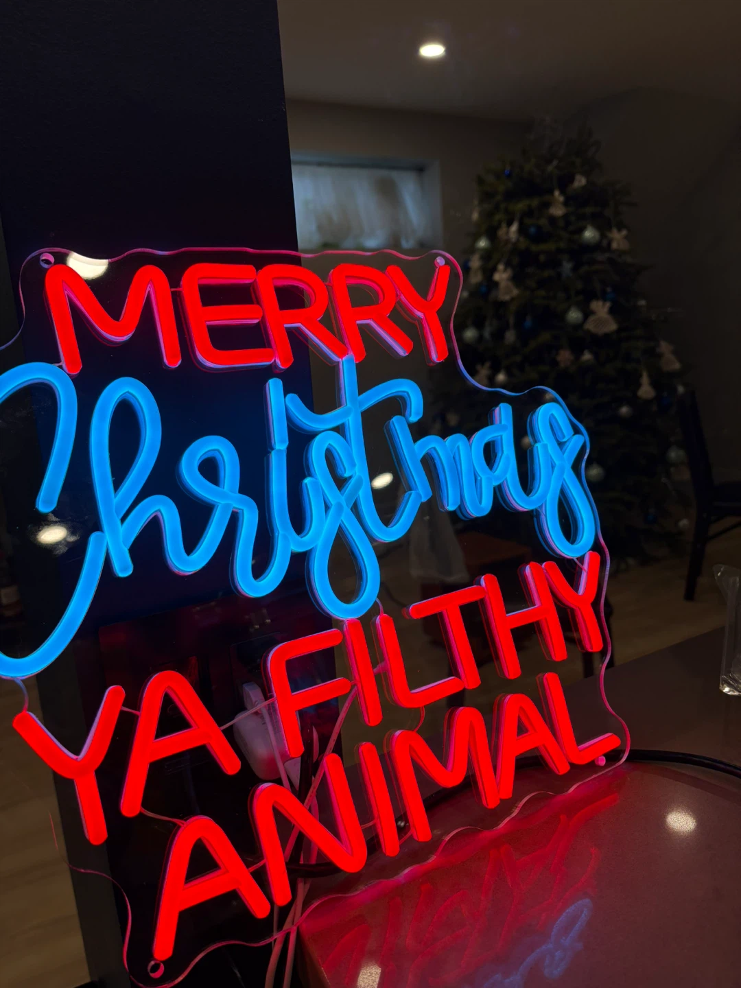 Merry Christmas Ya Filthy Animal Neon Sign - photo 2