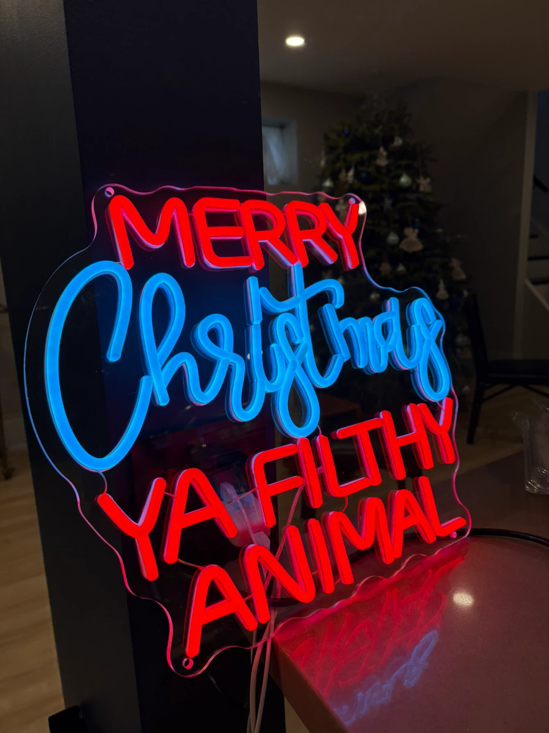 Merry Christmas Ya Filthy Animal Neon Sign