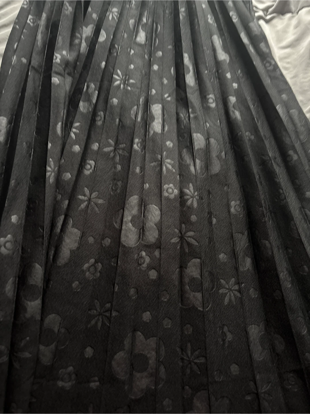 Floral Pleated Skirt - Black - photo 2