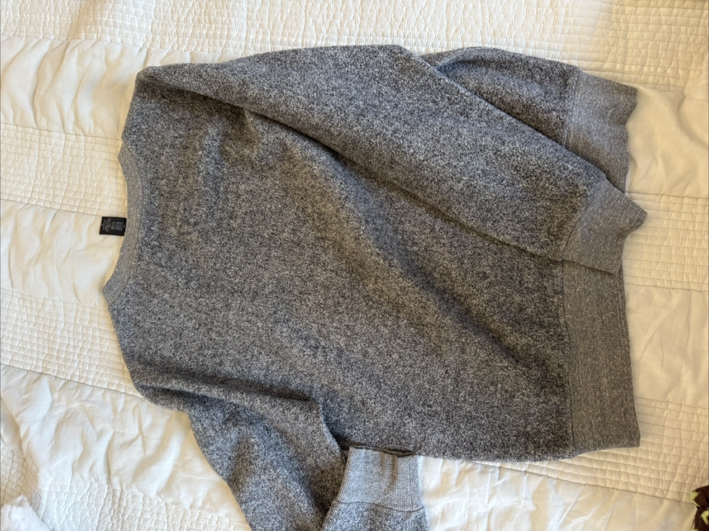 Theory Gray Terry Crewneck - Size L - photo 3