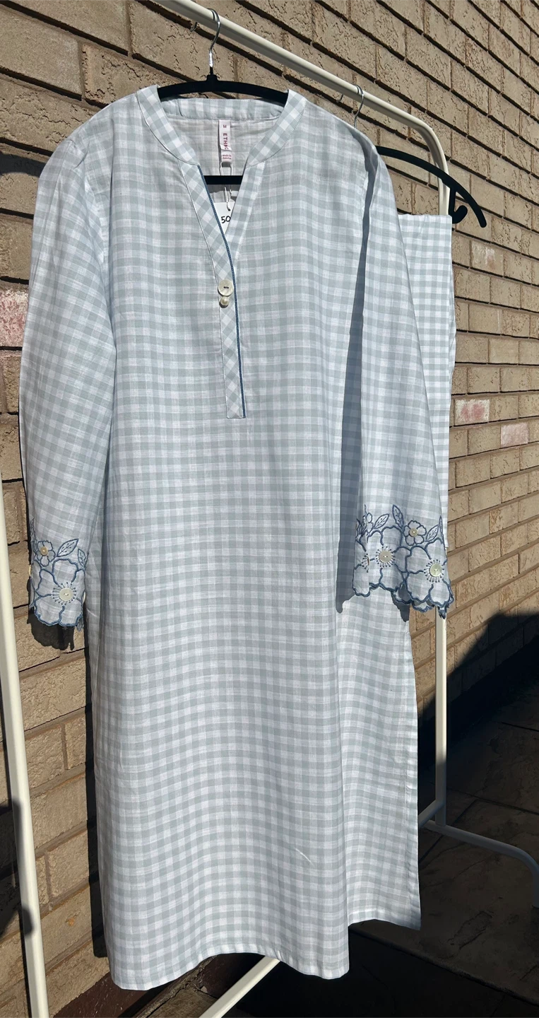 Ethnic Grey Embroidered Cord Set - photo 2