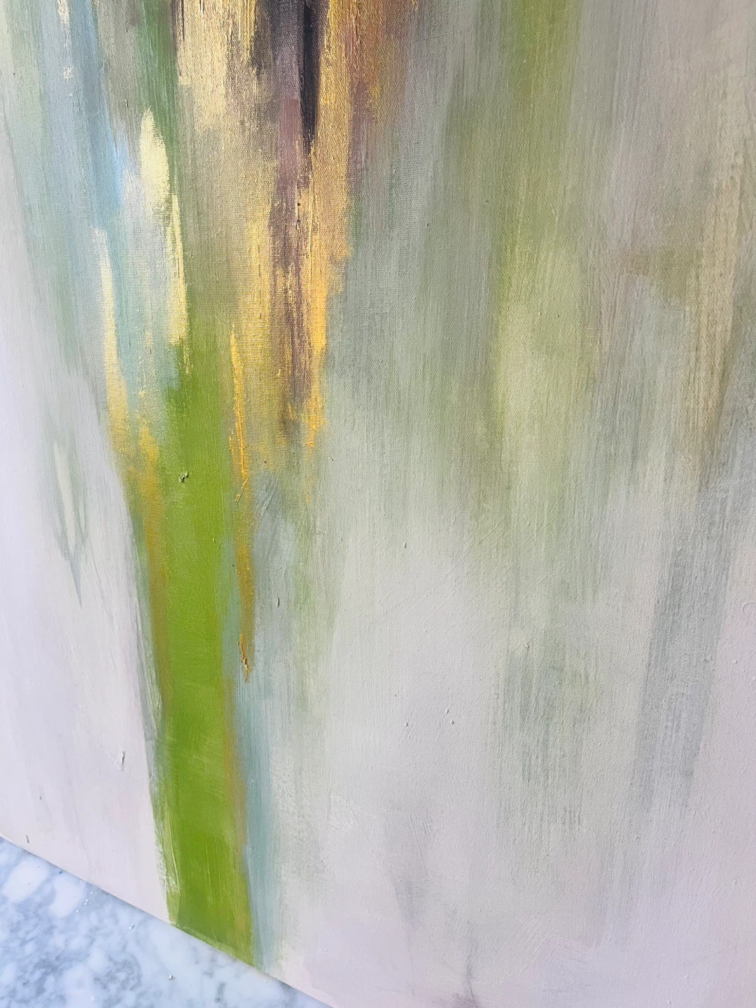 Abstract Painting - Gold, Green, Black - photo 4