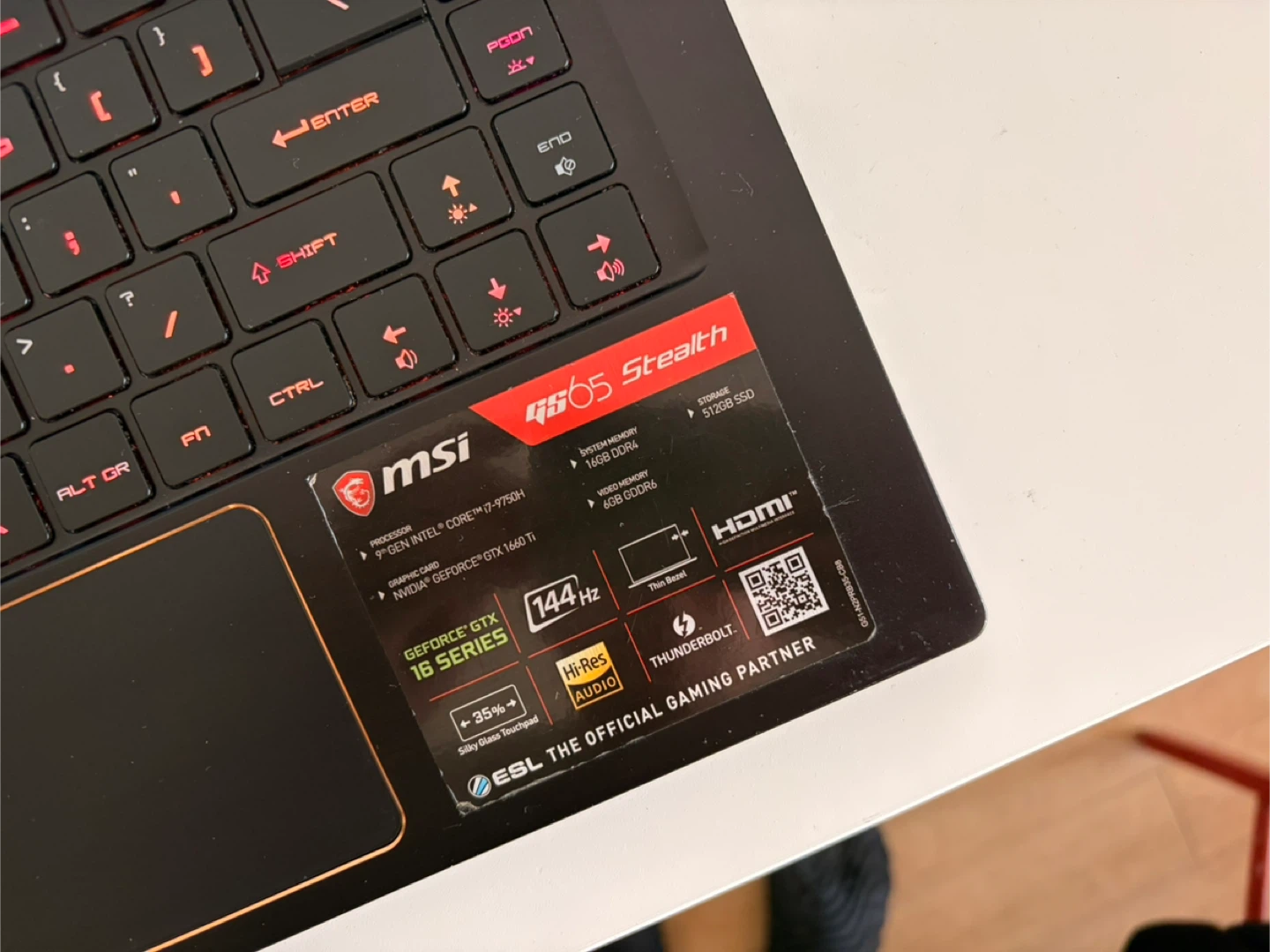 MSI GS65 Stealth Gaming Laptop / i7 / 512Gb / 1660ti - photo 3