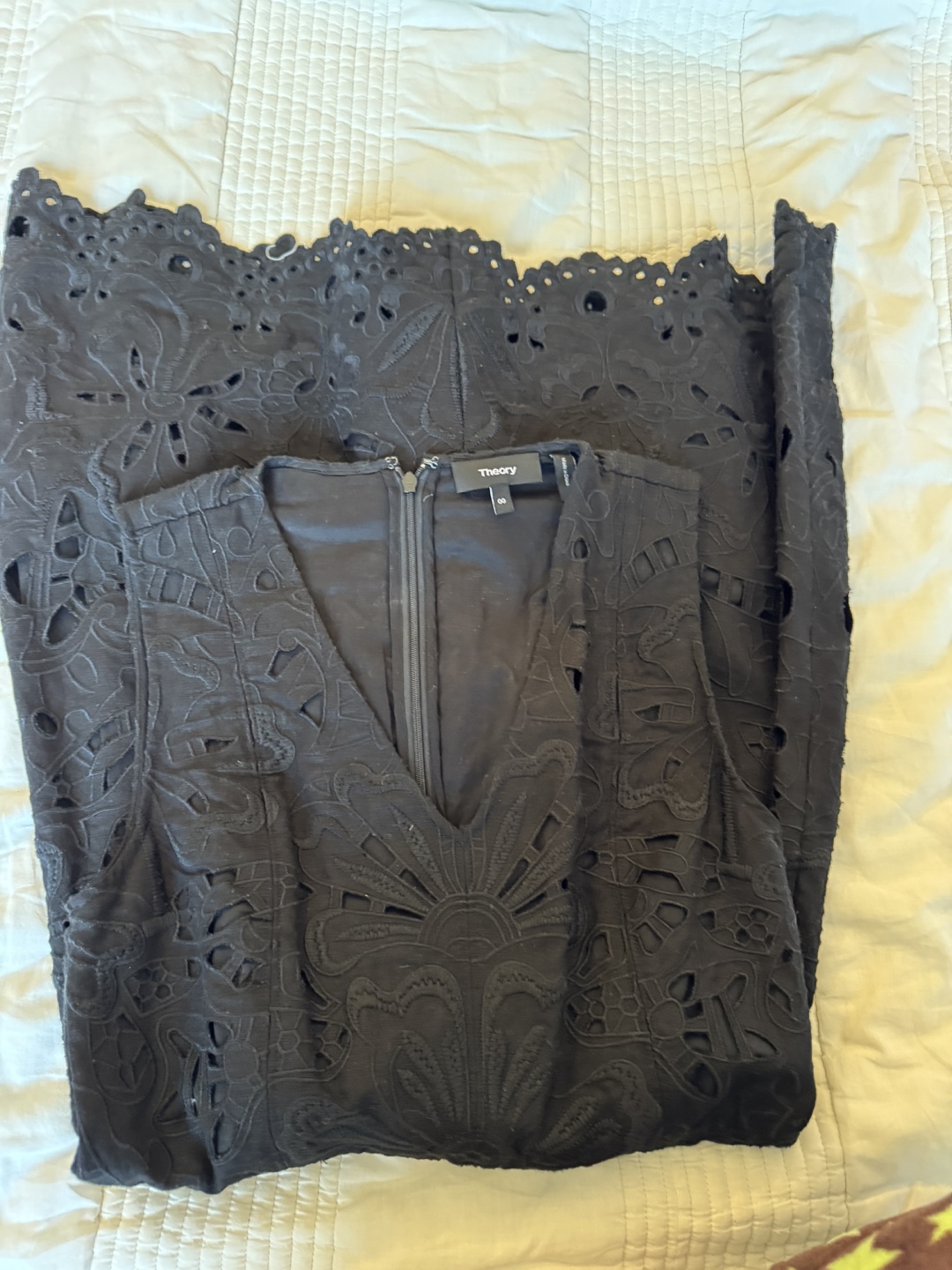 Theory Jemione Embroidered Linen Dress - Size 00
