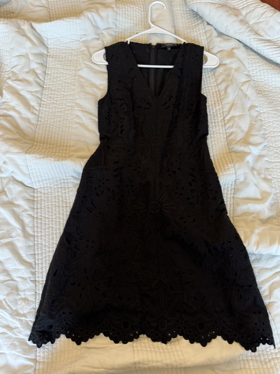 Theory Jemione Embroidered Linen Dress - Size 00 - photo 2