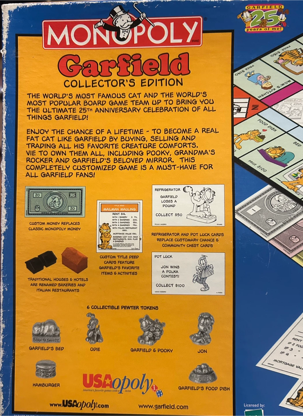Monopoly, Garfield Collector's Edition Board Game - photo 5