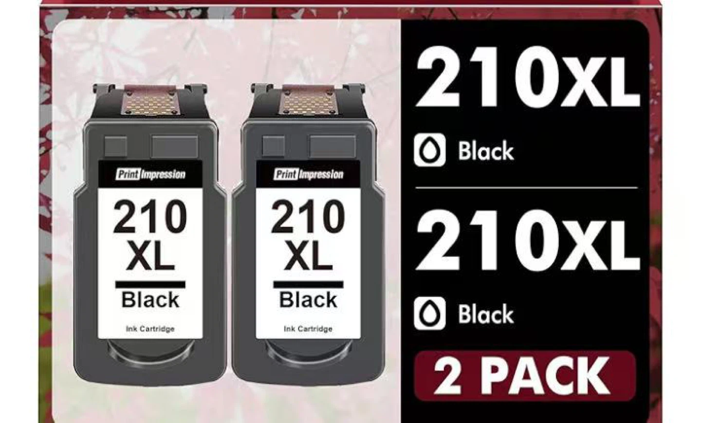 Print Impression 210 XL Black Ink Cartridge - 2 Pack