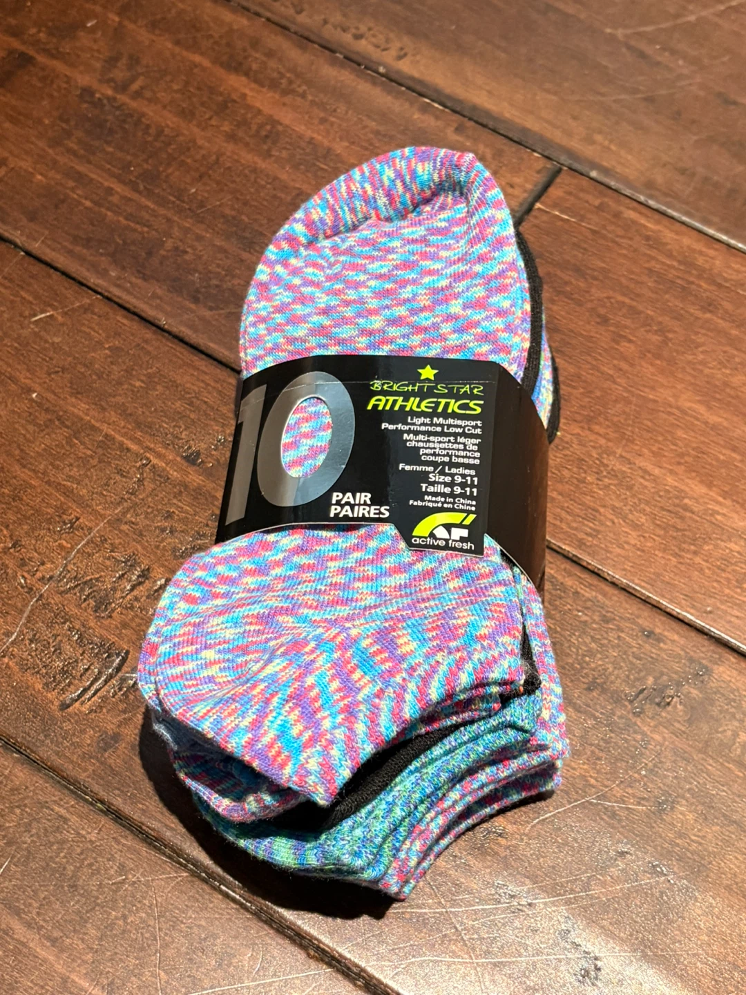 Women’s Bright Star Athletics Socks - Size 9-11 (10 Pairs)