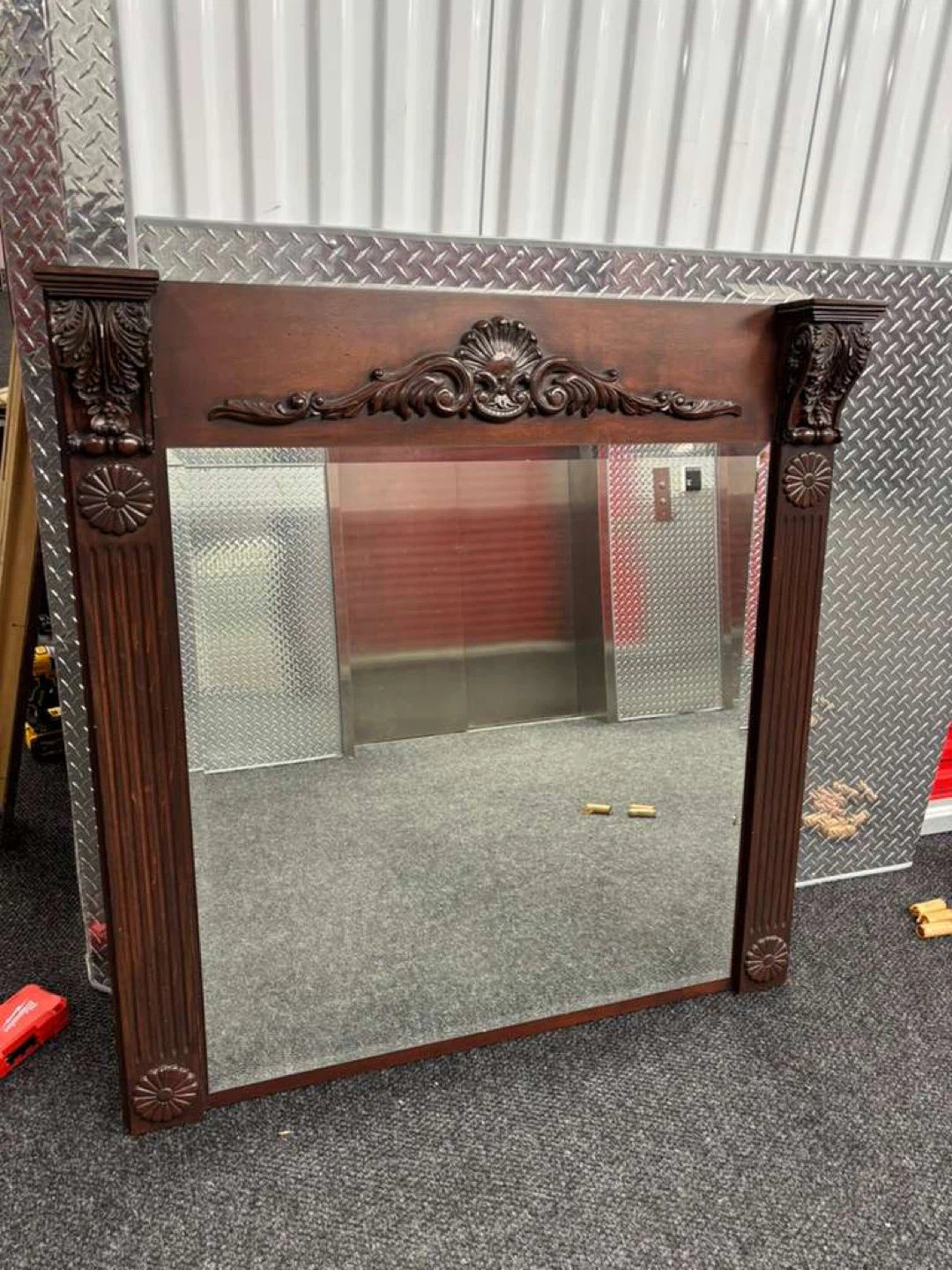 Ornate Wood Framed Mirror - photo 4