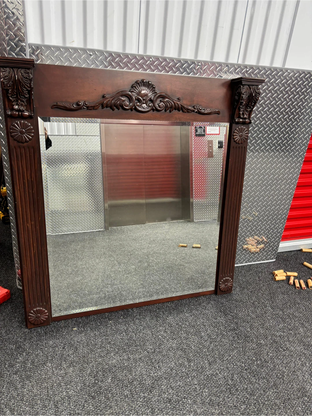 Ornate Wood Framed Mirror