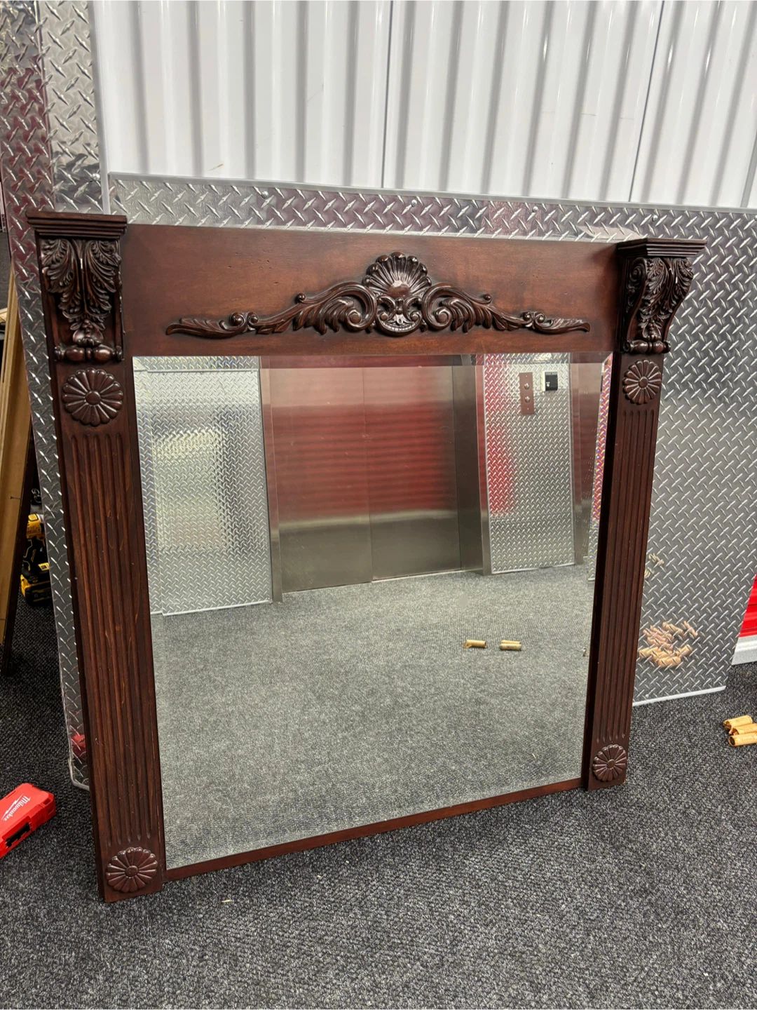 Ornate Wood Framed Mirror - photo 2