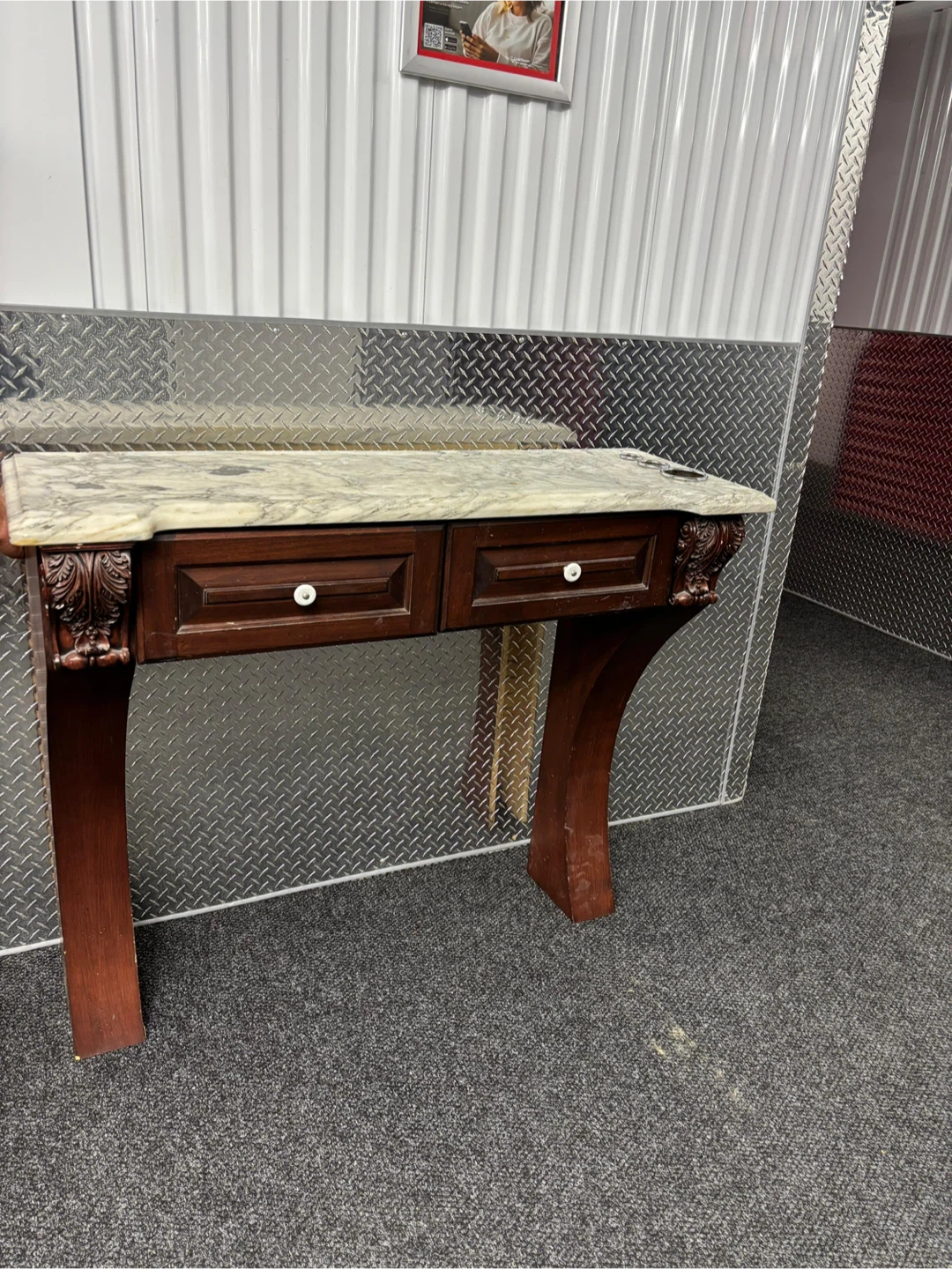 Marble Top Console Table - photo 2