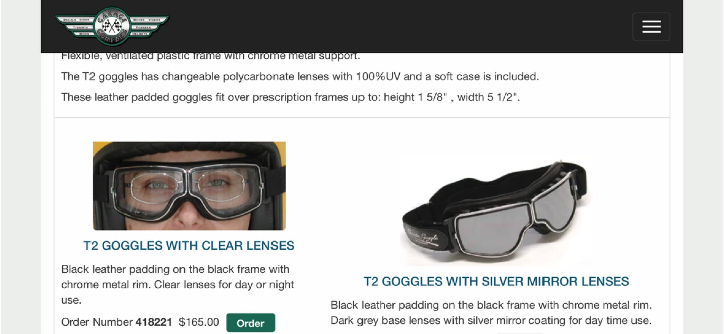 Aviator Goggles - T3 - Black, Gold, Clear - photo 5