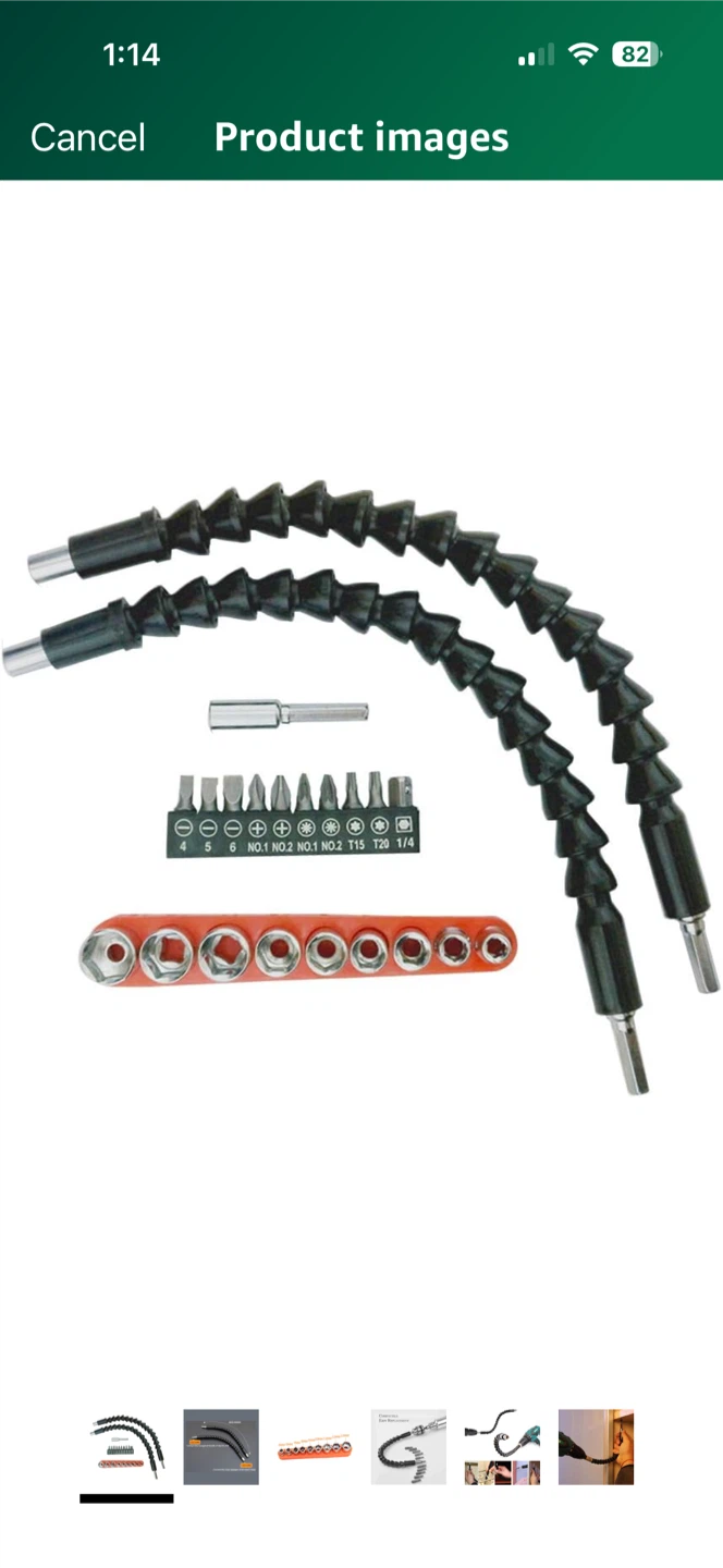 Flexible Drill Extension Bit Set