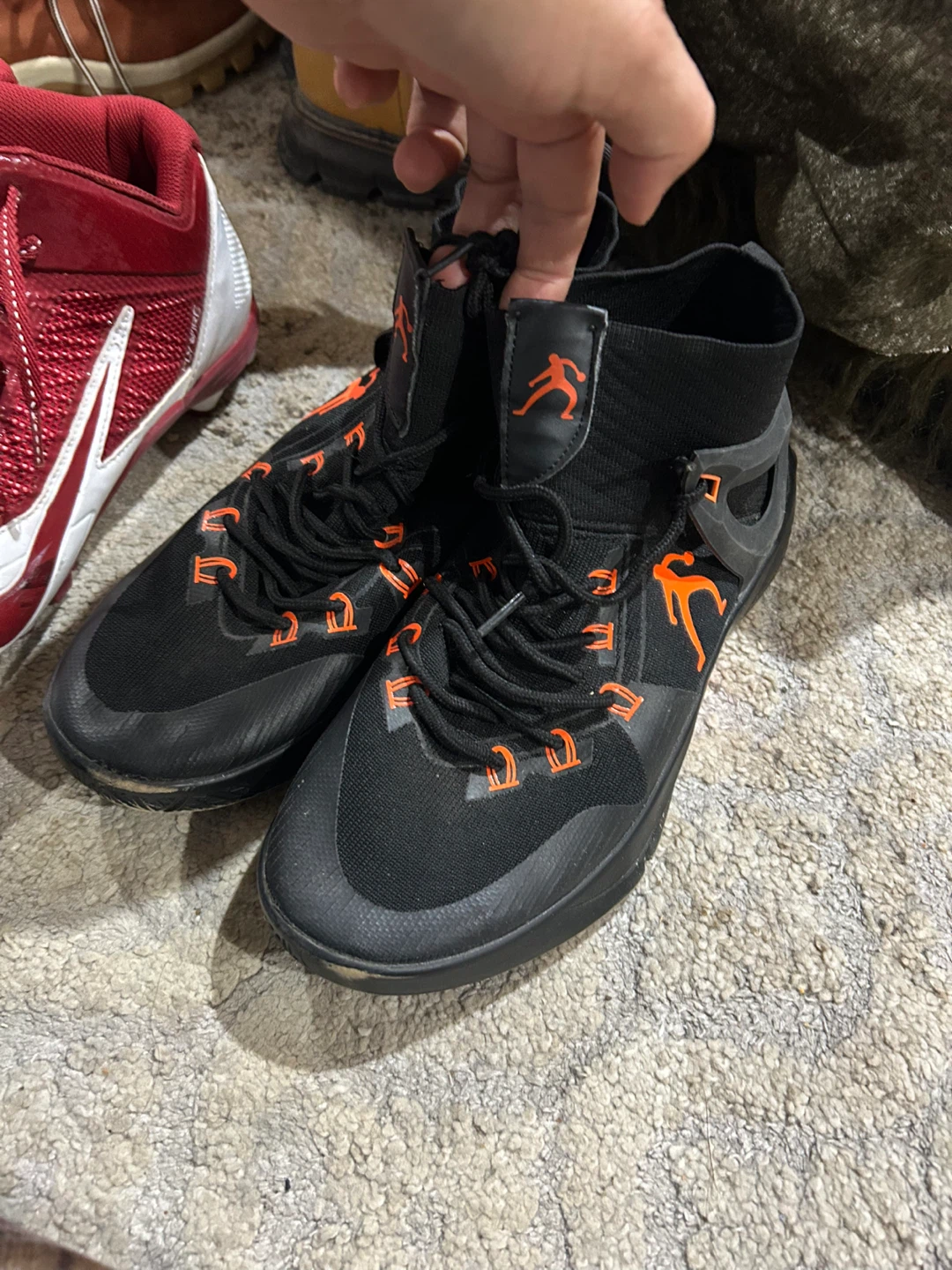 AND1 Attack 2.0 Black/Orange Basketball Shoes
