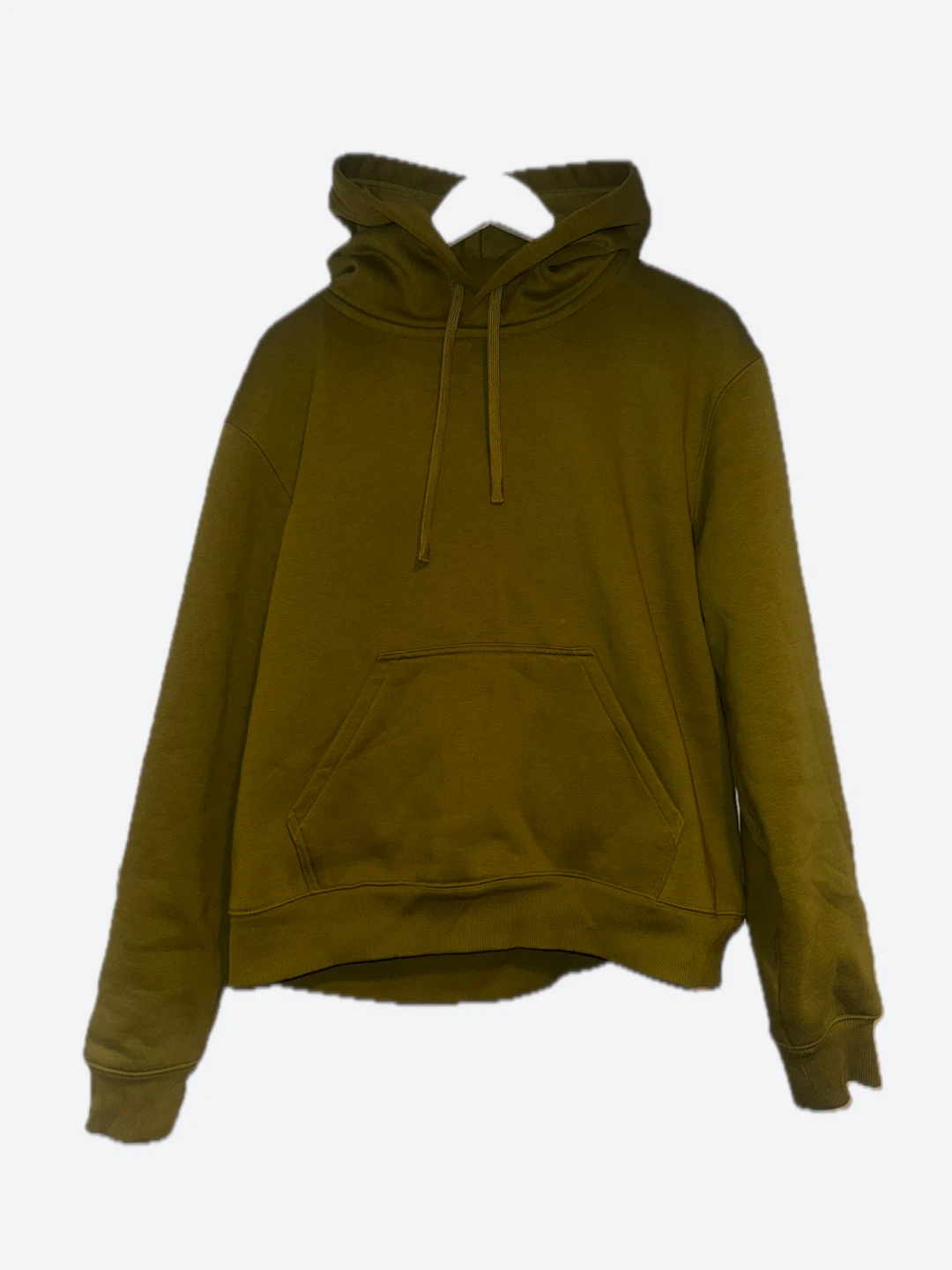 Cropped Hooded Sweatshirt - Olive Green - photo 2