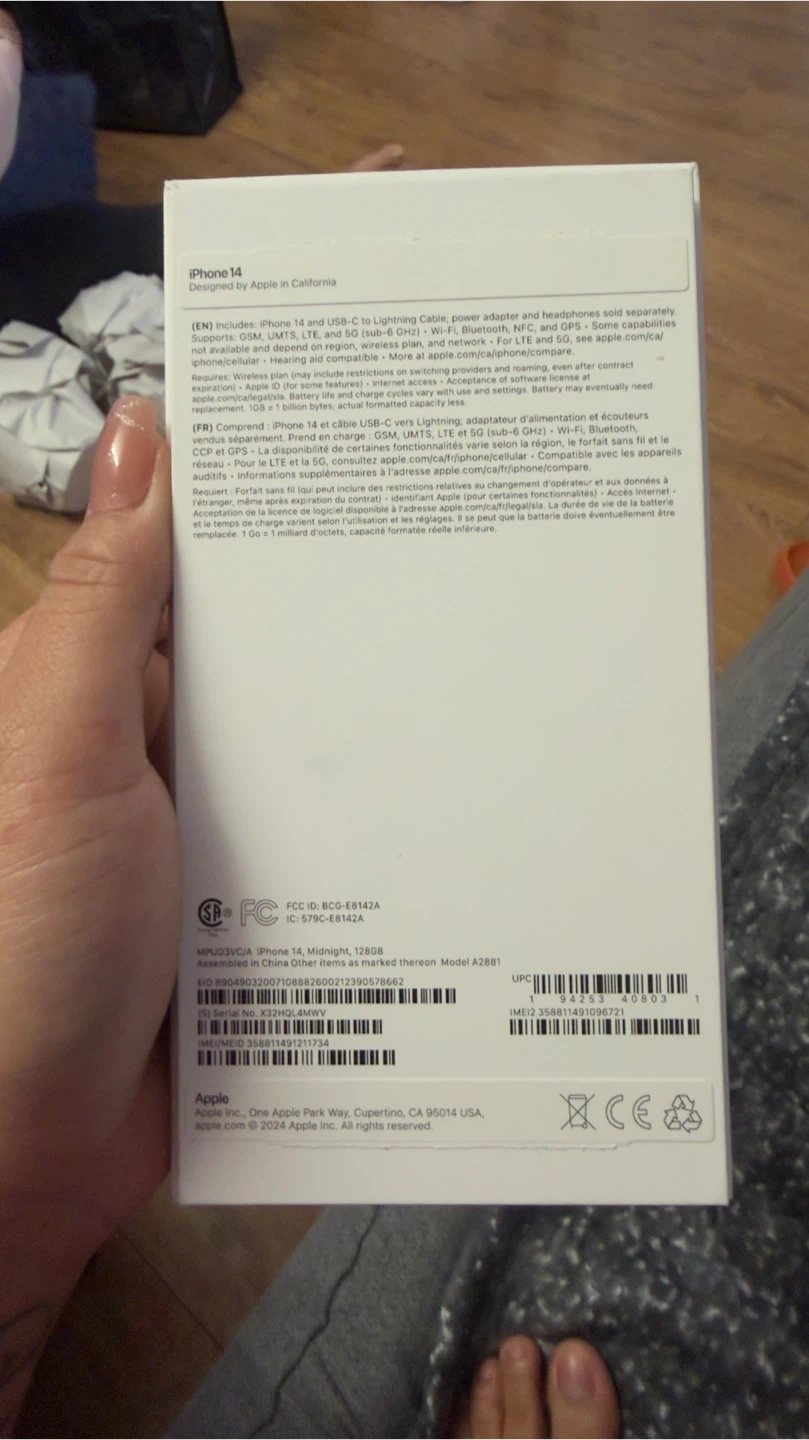New iPhone 14 128GB Midnight - Box Included! - photo 3