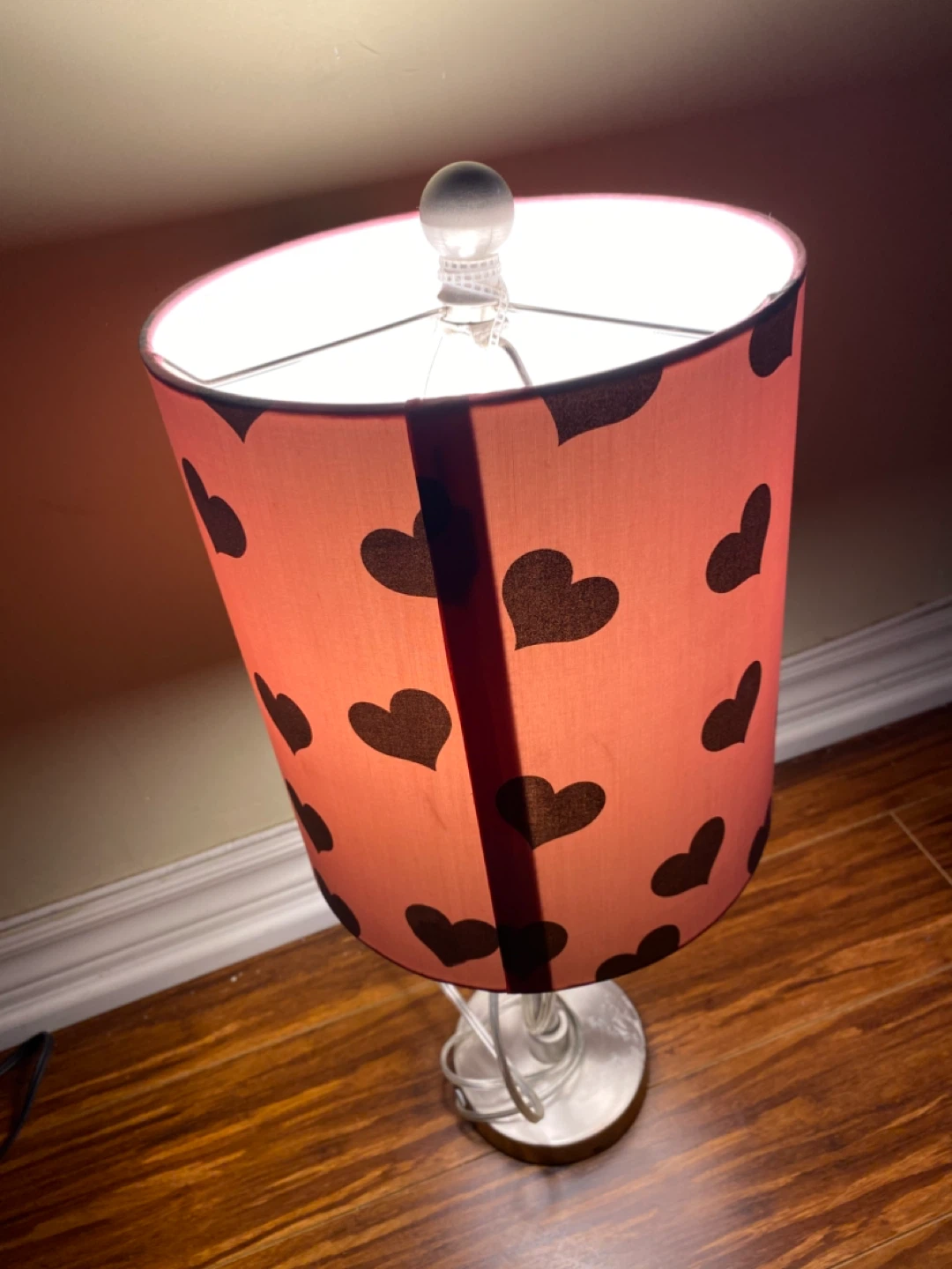 Heart Print Table Lamp