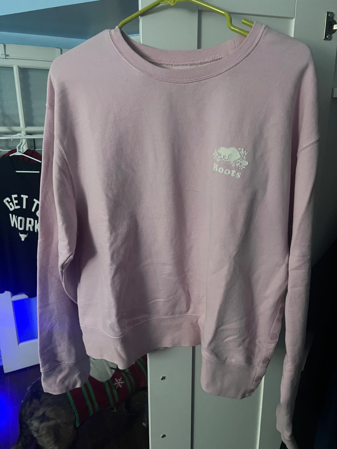 Roots Pink Crewneck Sweatshirt - Size Large