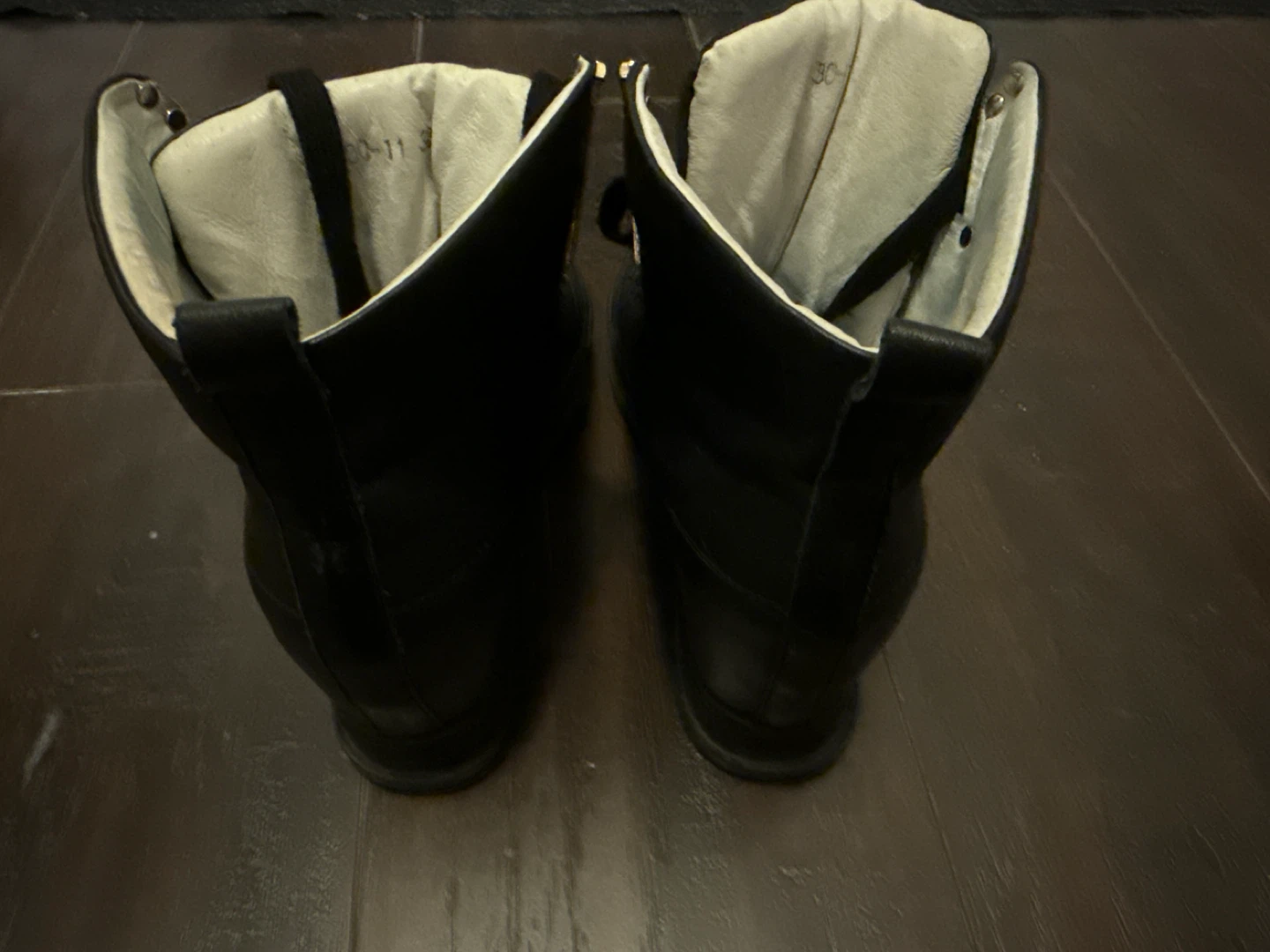Alexander McQueen Black Leather High-Top Sneakers - photo 4