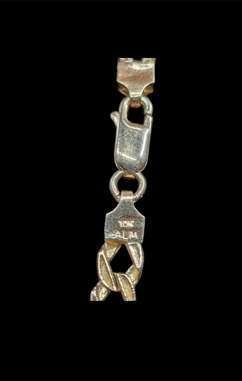 Cuban Bicolor Bracelet 10K solid gold 🥇 - photo 3