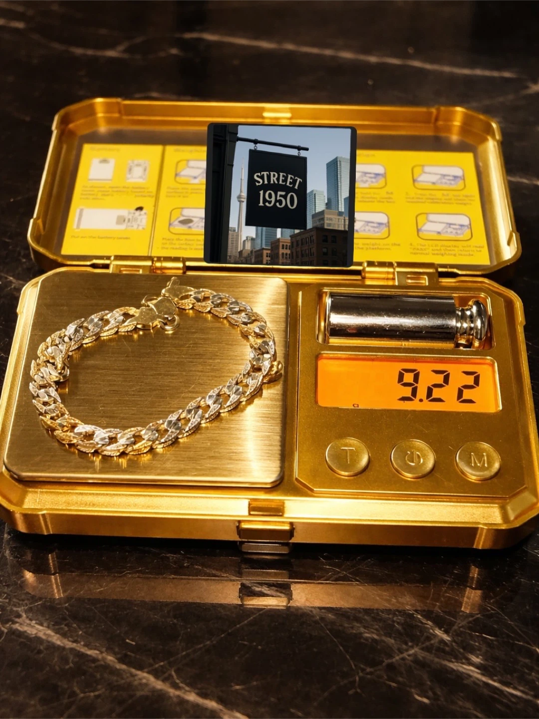 Cuban Bicolor Bracelet 10K solid gold 🥇