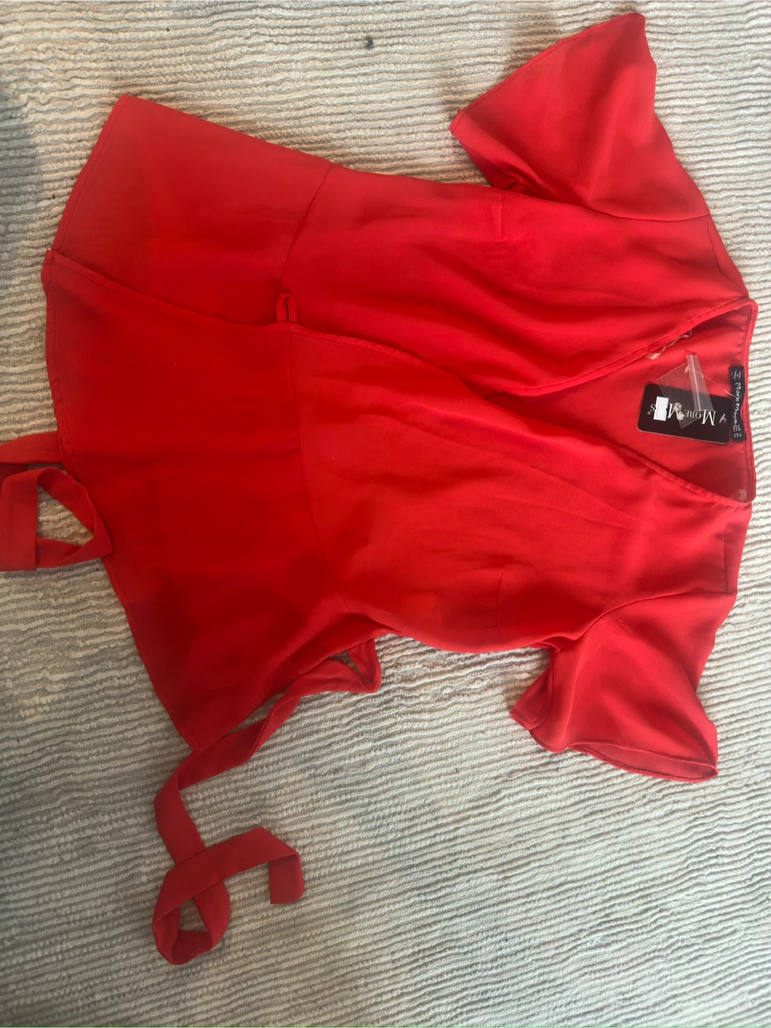 New Red Wrap Top - Size S - photo 2