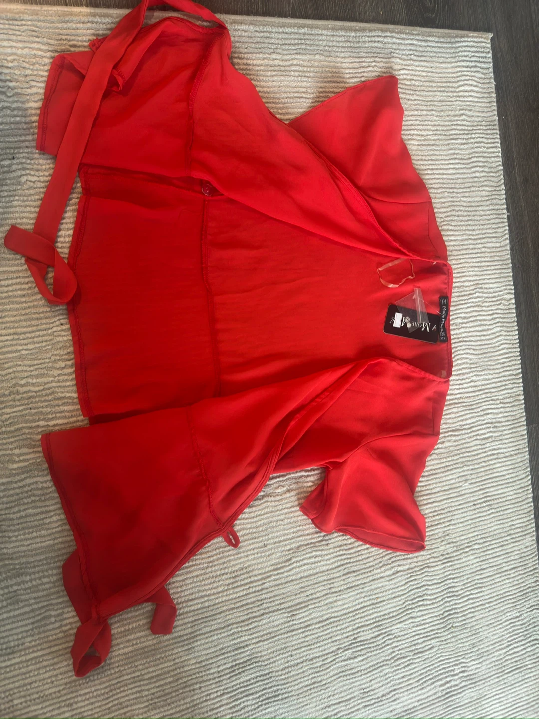 New Red Wrap Top - Size S - photo 3