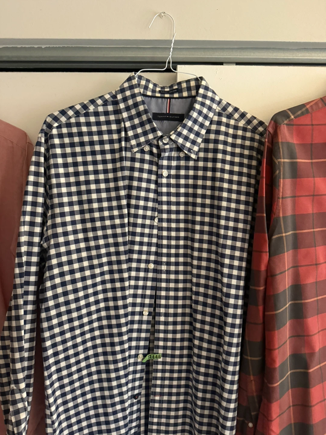 Tommy Hilfiger Blue Gingham Button-Down Shirt - 17 1/2 34/35 - photo 3